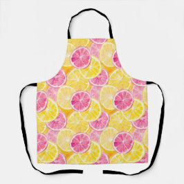 Roze grapefruit & citroen douchegordijn schort