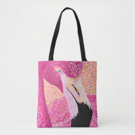 Roze Grapefruit Flamingo Boodschappentas Tote Bag
