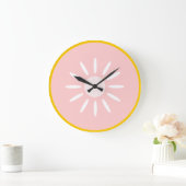 Roze grapefruit grote klok (Huis)