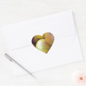 Roze grapefruit hart sticker (Envelop)