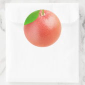 Roze grapefruit macro ronde sticker (Tas)