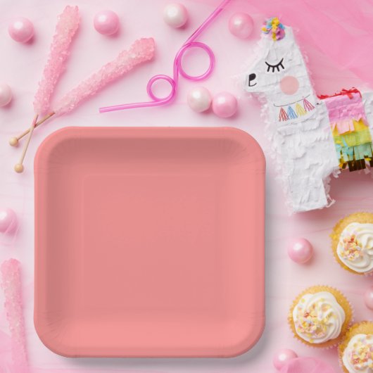 Roze grapefruit papieren bordje (Feest)