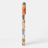 Roze Grapefruit Pop – Retro Waterverf Citrus iPhone Hoesje (Rechterkant)
