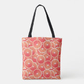 Roze Grapefruit Schijf Digitale Montage Tote Bag (Achterkant)