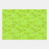 Roze Grapefruit Sinaasappel en Limoen Slices Inpakpapier Vel (Voorkant 2)