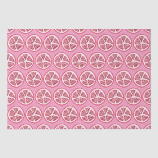 Roze grapefruit tissuepapier (Voorkant)