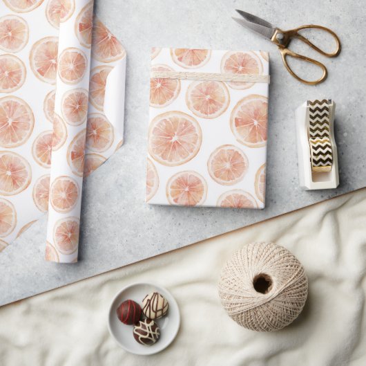 Roze Grapefruit Verjaardag Cadeaupapier (Crafts)