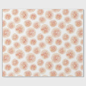 Roze Grapefruit Verjaardag Cadeaupapier (Vlak)