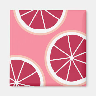 Roze grapefruitdia magneet