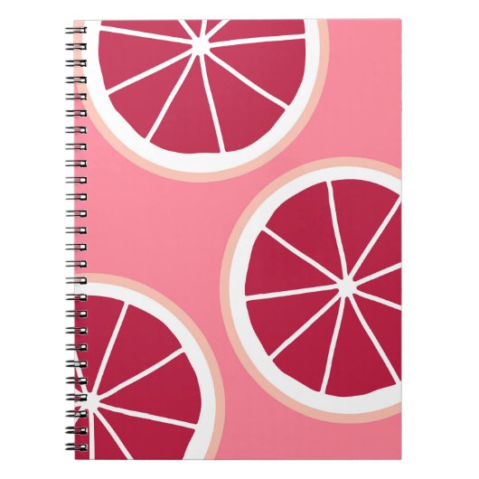 Roze grapefruitdia notitieboek (Voorkant)