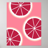 Roze grapefruitdia poster (Voorkant)