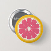Roze grapefruitdia ronde button 5,7 cm (Voorkant /achterkant)