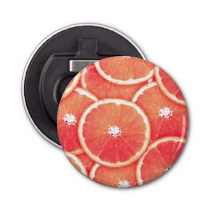 Roze grapefruitmoes button flesopener