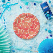 Roze grapefruitmoes papieren bordje (Feest)