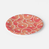 Roze grapefruitmoes papieren bordje (Gekanteld)