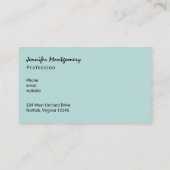 Roze grapefruitpatroon op strepen visitekaartje (Achterkant)