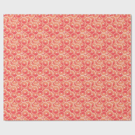 Roze grapefruitplakken cadeaupapier (Vlak)