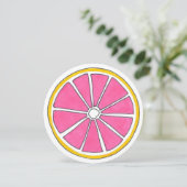 Roze grapefruits Citrus Fruit Tropical Beach Brunc Kaart (Staand voorkant)