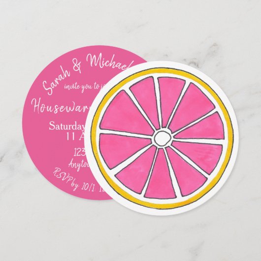 Roze grapefruits Citrus Fruit Tropical Beach Brunc Kaart (Voorkant / Achterkant)