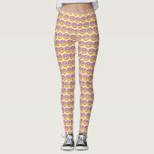 Roze grapefruits Half Breakfast Citrus Fruit Print Leggings (Voorkant)