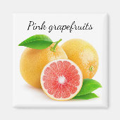 Roze grapefruits magneet (Voorkant)