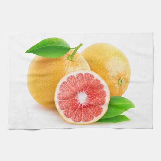 Roze grapefruits theedoek (Horizontaal)
