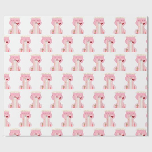 Roze grappig Bustier Corset Cadeaupapier (Vlak)