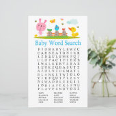Roze, grappige Baby word scramble game (Staand voorkant)