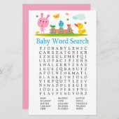 Roze, grappige Baby word scramble game (Voorkant / Achterkant)