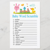 Roze, grappige Baby word scramble game (Voorkant)