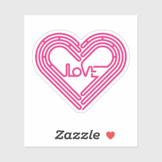 Roze Grappige Liefdes Game Sticker (Vel)