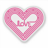 Roze Grappige Liefdes Game Sticker (Voorkant)