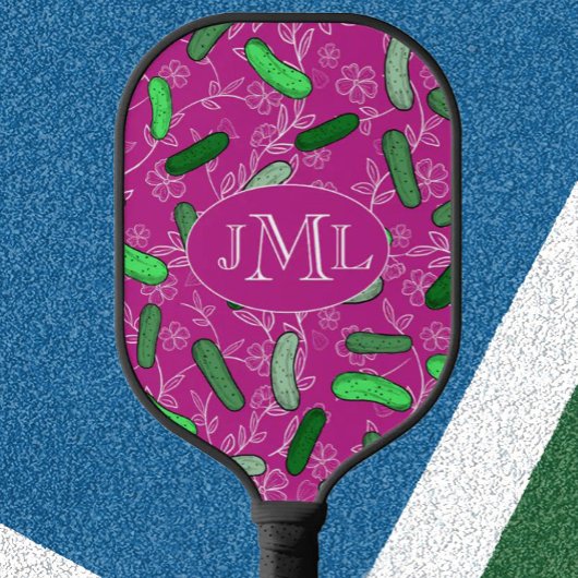 Roze Grappige Pickleball Paddle Met Aangepaste Mon