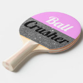 Roze grappige praatjes met de rode kruis tafeltennisbatje (Voorkant Gekanteld)