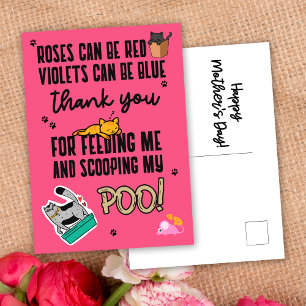 Roze Grappige Schattige Gelukkige Moederdag Van Ka Briefkaart