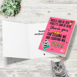 Roze Grappige Schattige Gelukkige Moederdag Van Ka Kaart