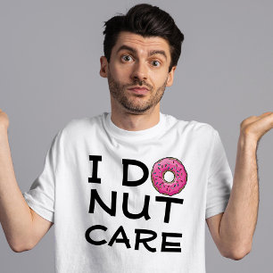 Roze Grappige sportschool motivatie Ik donut zorg T-shirt