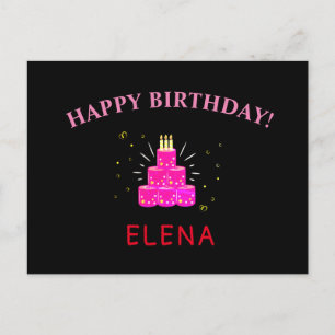 roze , grappige verjaardagsquarantainebus briefkaart