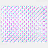 Roze grappige vis fleece deken (Voorkant (Horizontaal))