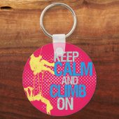 Roze grappigheid kalm houden en op Sleutelhanger k (Voorkant)