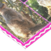 Roze gras Edge Meerkat Collage, Tafelkleed (Gekanteld)