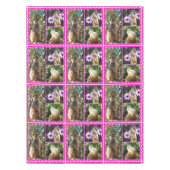 Roze gras Edge Meerkat Collage, Tafelkleed (Voorkant)