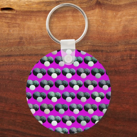 Roze grasbowlenpatroon, sleutelhanger (Achterkant)