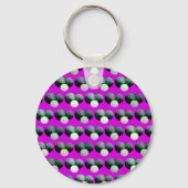 Roze grasbowlenpatroon, sleutelhanger (Achterkant)