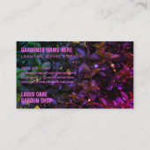 Roze grasmuur in de wasmachine visitekaartje (Achterkant)