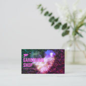 Roze grasmuur in de wasmachine visitekaartje (Staand voorkant)