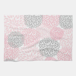 Roze Gray Dahlia Kitchen Tea Towel Theedoek