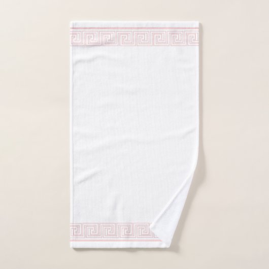 Roze Grecian Frieze Design Bad Handdoek (Handdoek)