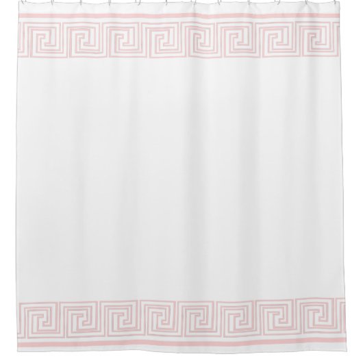 Roze Grecian Frieze Design Douchegordijn (Voorkant)
