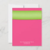 Roze Green Gerbera Daisy Birthday Invitation Kaart (Achterkant)